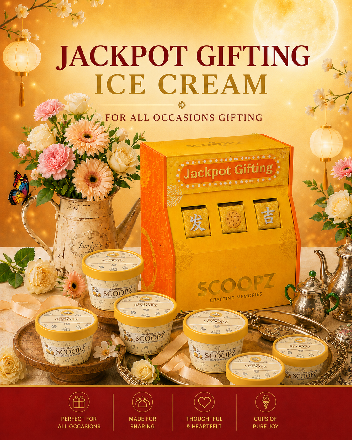 Jackpot Gifting Ice Cream Party Bundle (15 Cups)