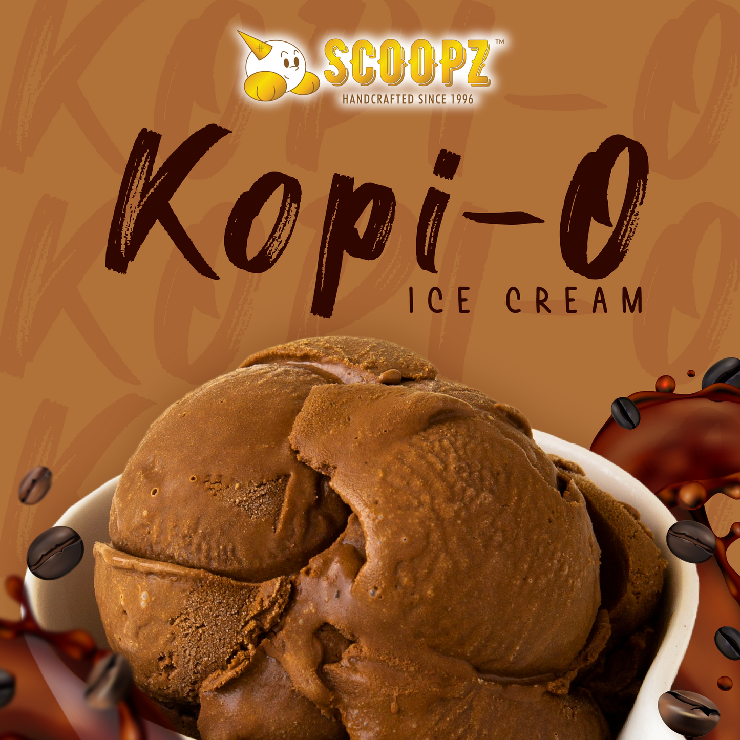 kopi-o coffee ice cream scoopz