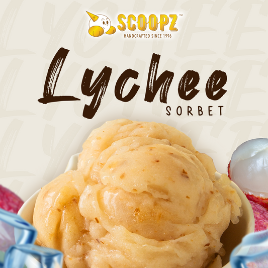 Lychee sorbet scoopz