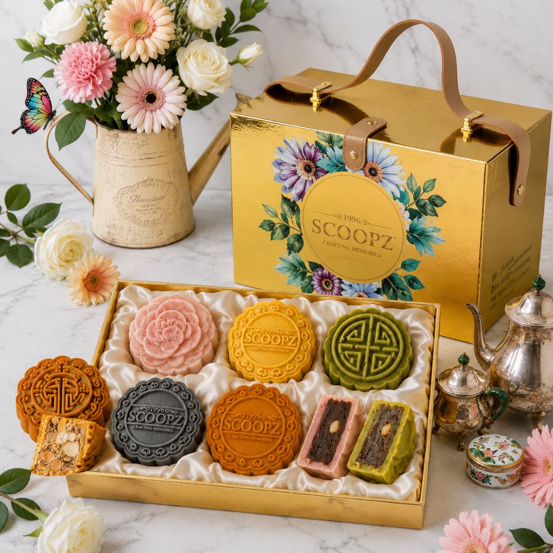 Agape Gift  4-Piece Baked-Skin Mooncake Box | $79