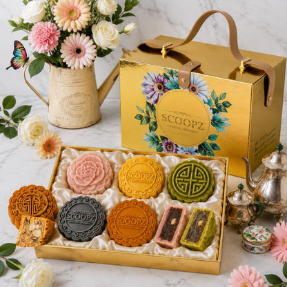 Agape Gift  4-Piece Baked-Skin Mooncake Box | $79