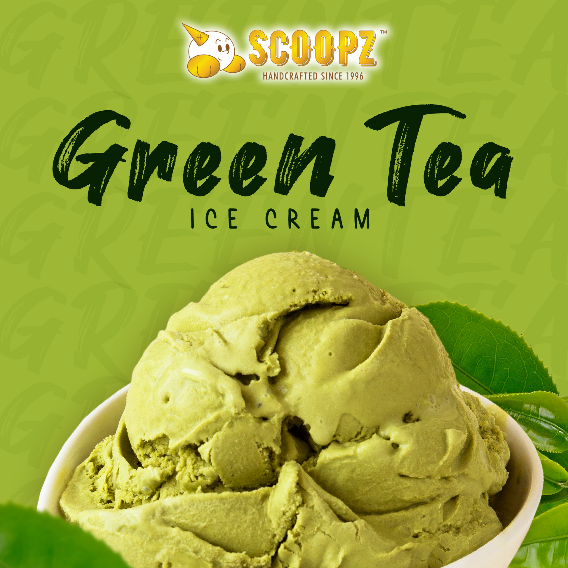 green tea ice cream scoopz