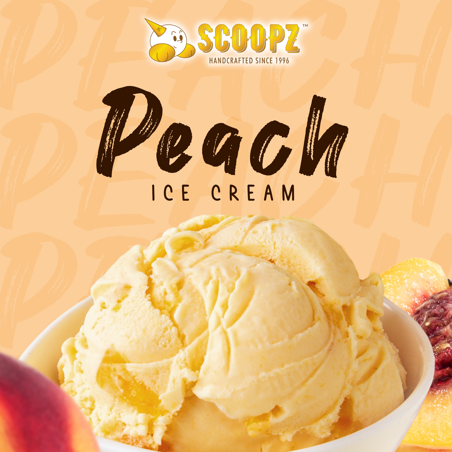 Peach ice cream scoopz
