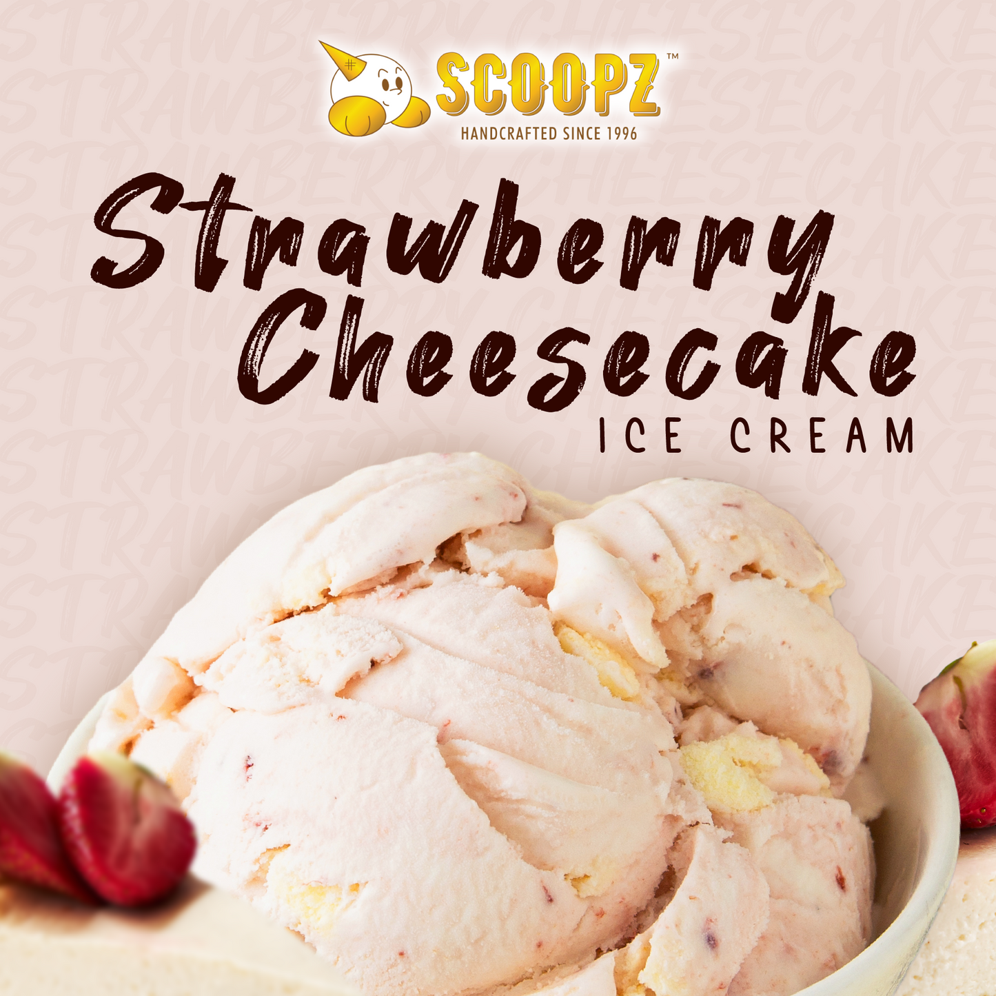 strawberry cheesecake ice cream scoopz